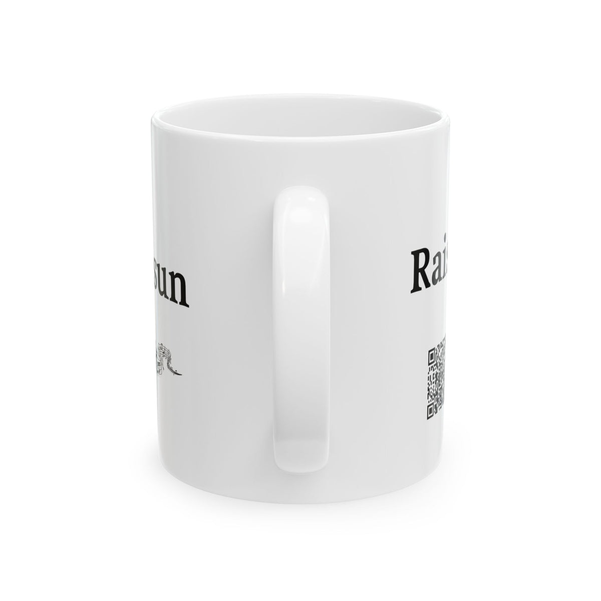 Raisun Ceramic Mug — Classic Black Text Coffee Cup (11oz, 15oz)