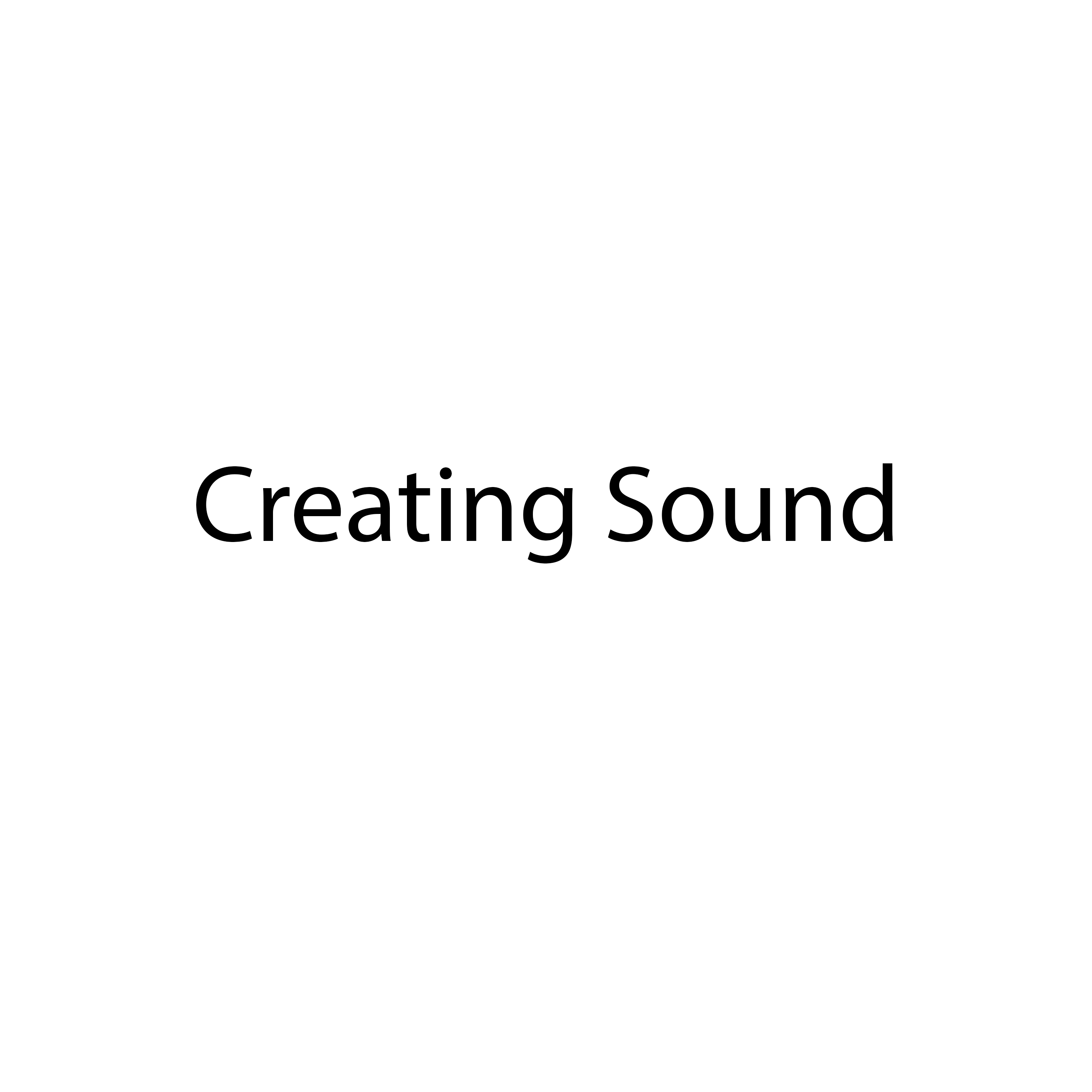 Creating Sound - A song