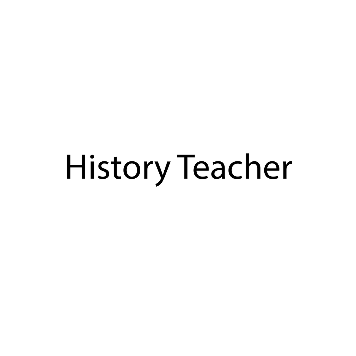 History Teacher - a song