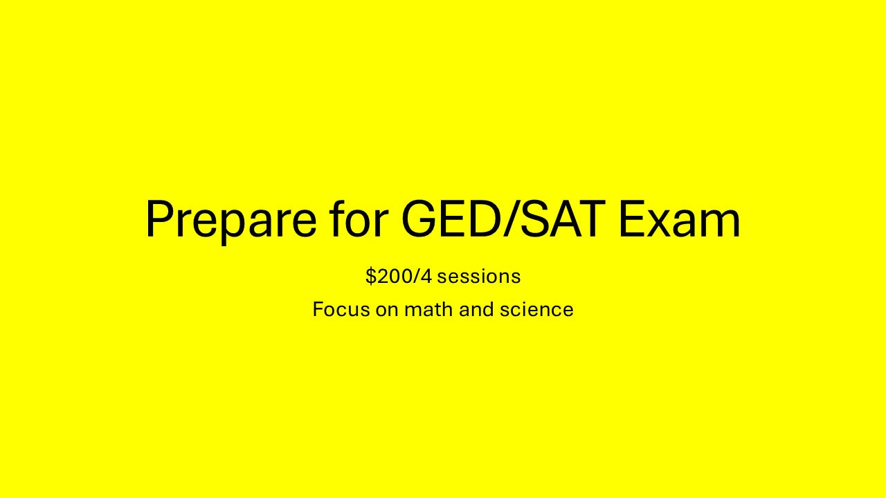 Prepare for GED/SAT Exam